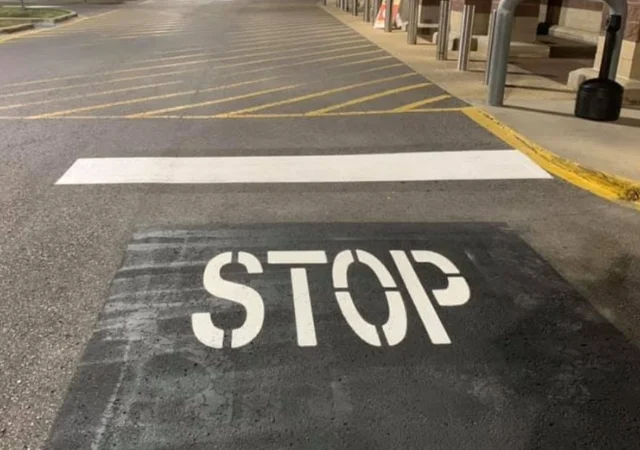 Stop Bars & Pavement Text