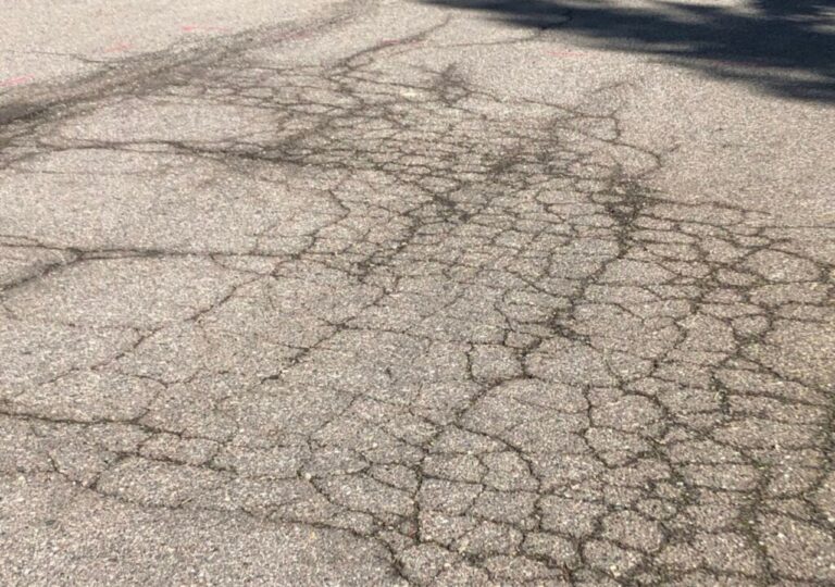 Cracked Asphalt Paving