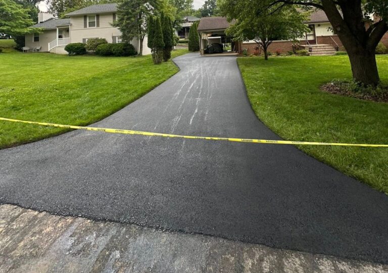 all new asphalt driveway paving